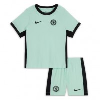 Billiga Chelsea Barnkläder Tredje fotbollskläder till baby 2023-24 Kortärmad (+ Korta byxor)